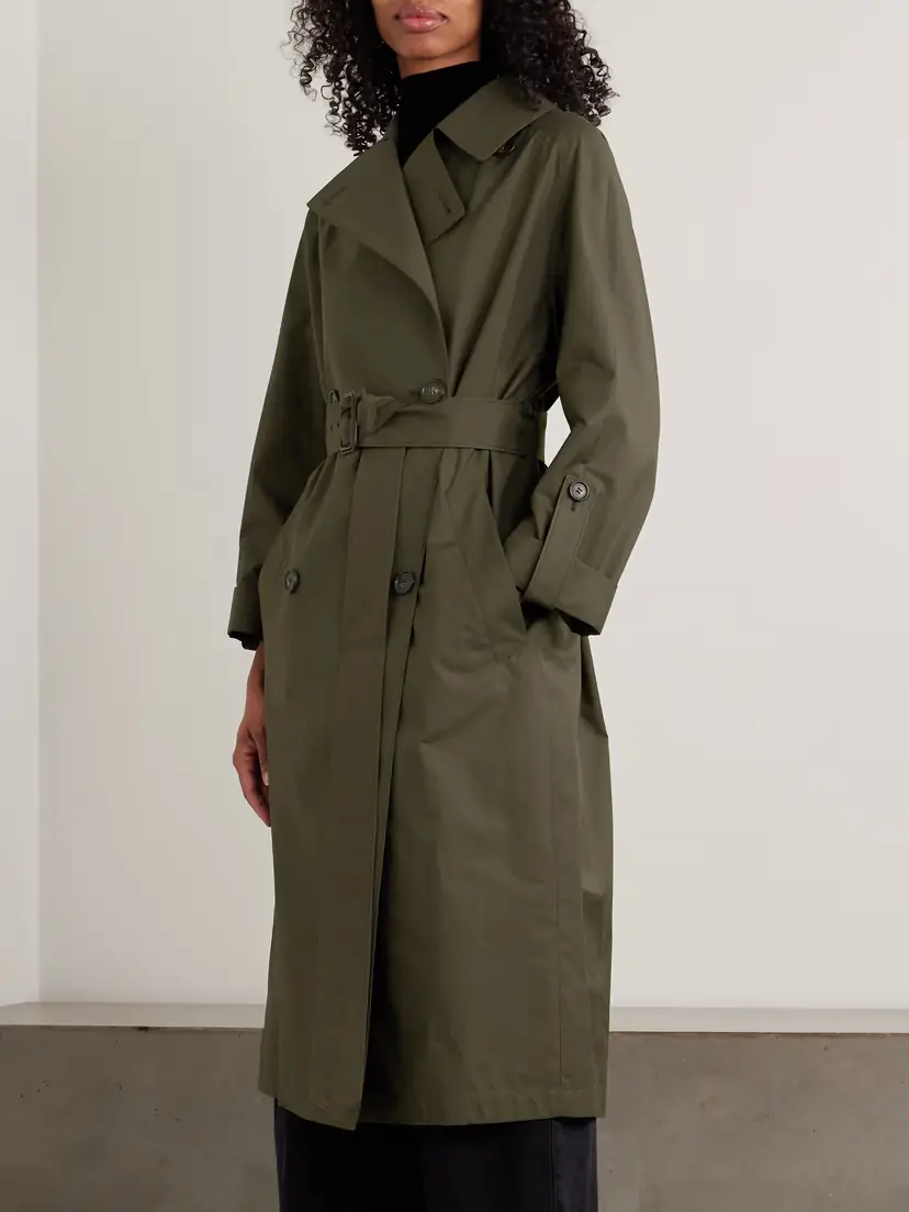 Max Mara Mtcarte Double-breasted Cotton-blend Gabardine Trench Coat | Thumbnail 3 Max Mara Mtcarte Double-breasted Cotton-blend Gabardine Trench Coat | Thumbnail 3