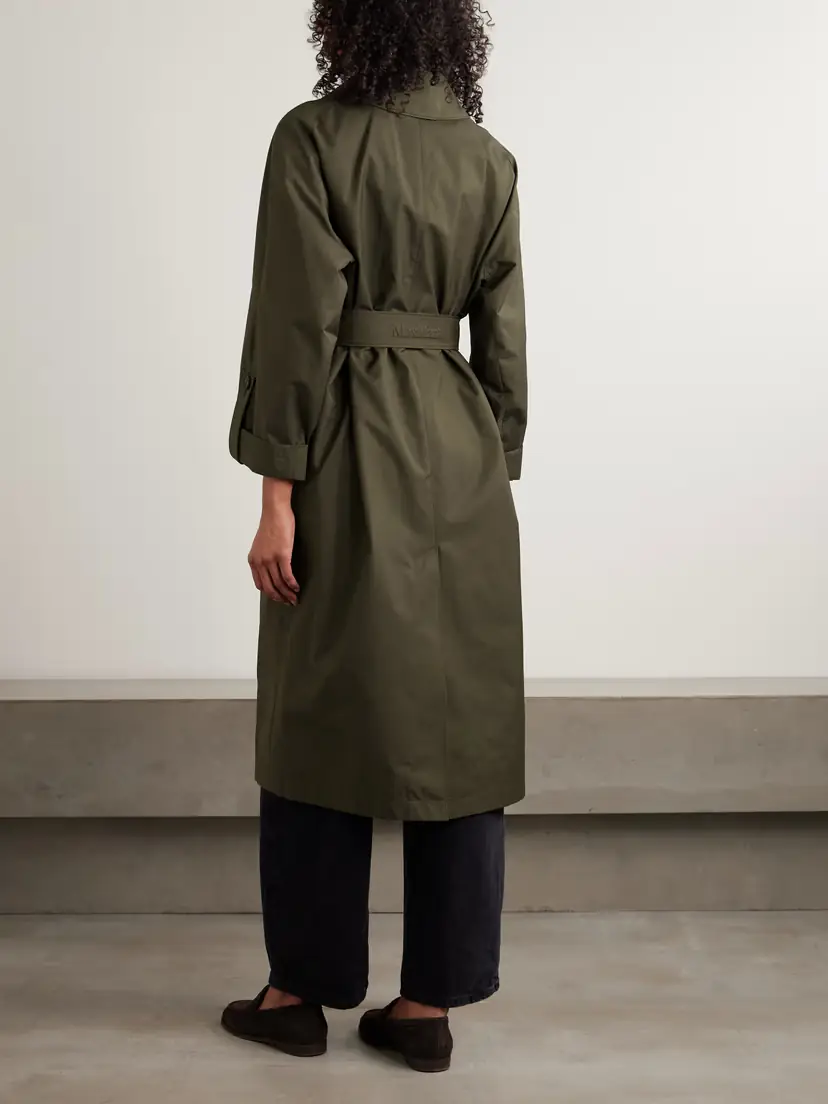 Max Mara Mtcarte Double-breasted Cotton-blend Gabardine Trench Coat | Thumbnail 4 Max Mara Mtcarte Double-breasted Cotton-blend Gabardine Trench Coat | Thumbnail 4