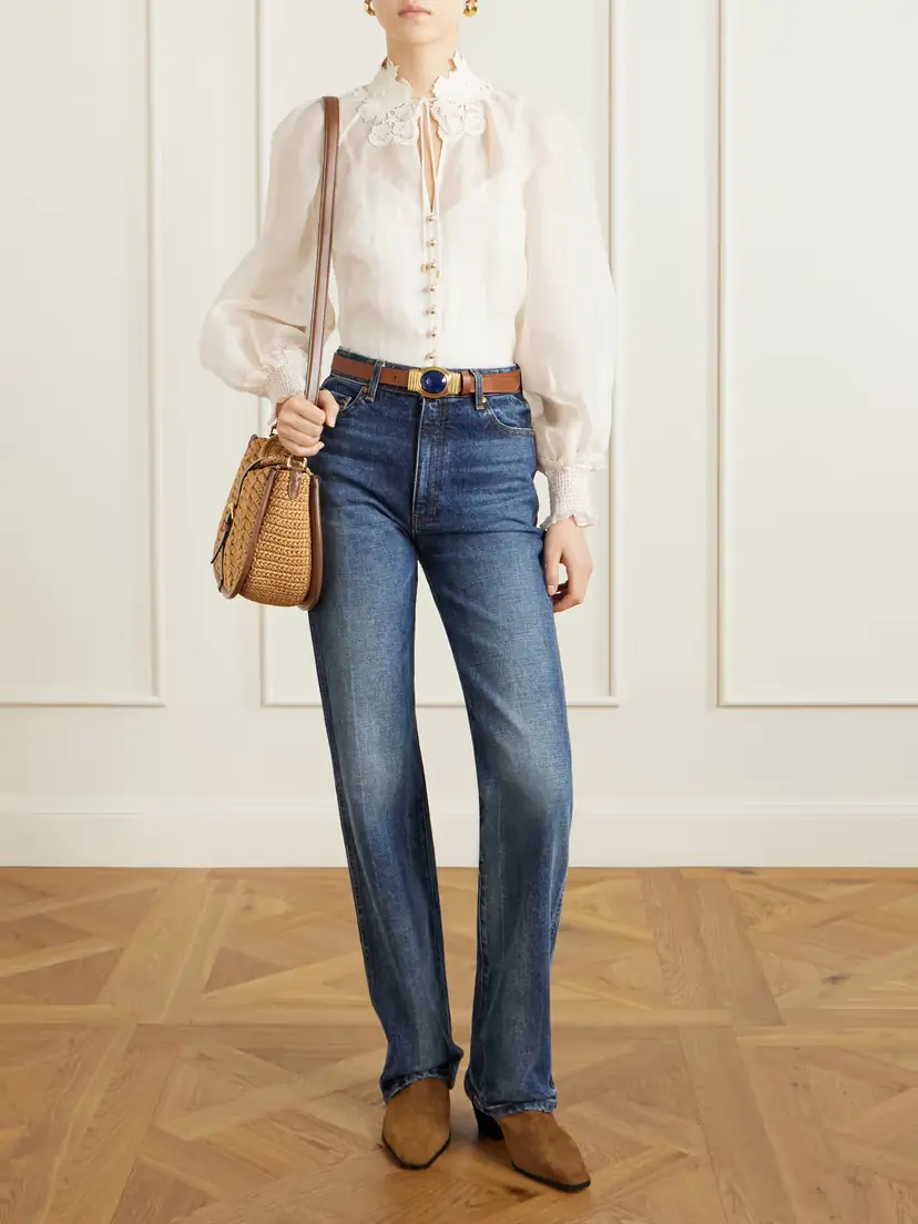 Etro Pony Medium Leather-trimmed Raffia Shoulder Bag | Thumbnail 2