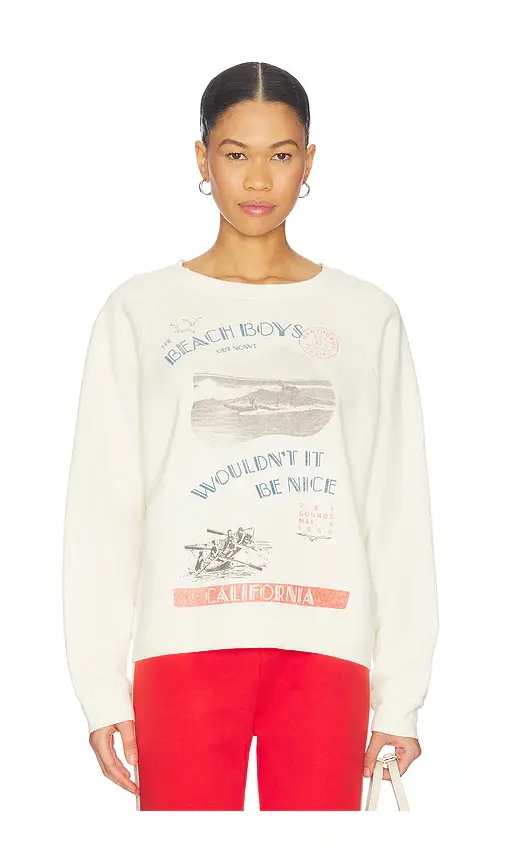 DAYDREAMER The Beach Boys Wouldn't It Be Nice Vintage Raglan Sweatshirt | Image 1 DAYDREAMER The Beach Boys Wouldn't It Be Nice Vintage Raglan Sweatshirt | Image 1