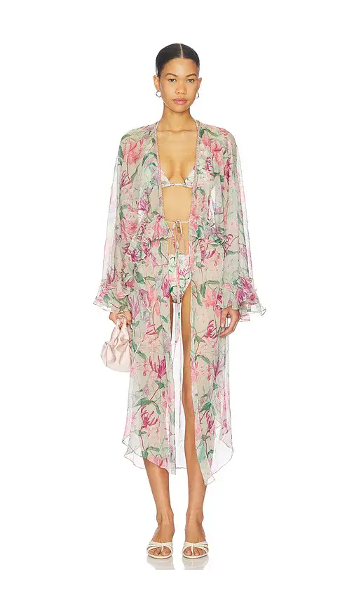 PatBo Honey Flower Long Robe Cover Up | Thumbnail 2 PatBo Honey Flower Long Robe Cover Up | Thumbnail 2