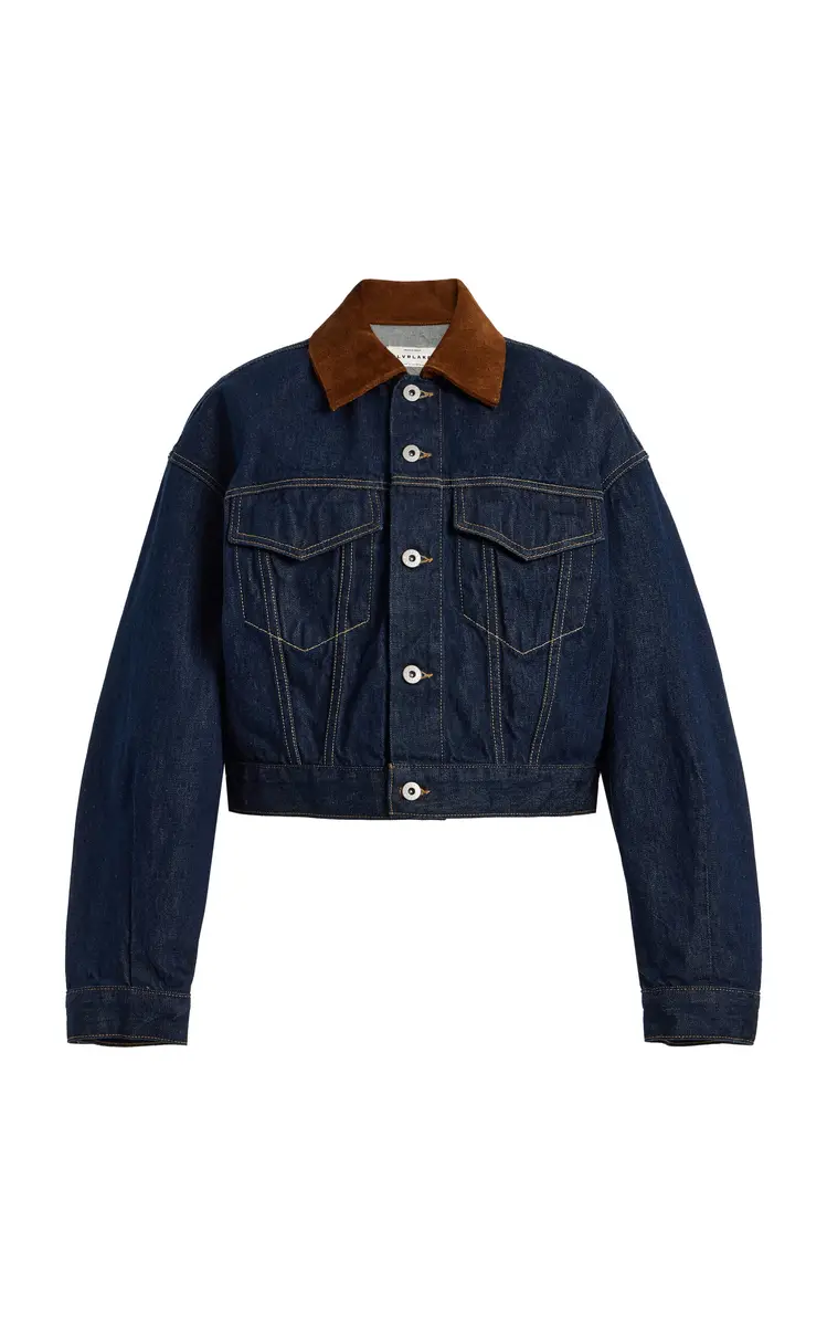SLVRLAKE Kira Curve-Sleeve Denim Trucker Jacket | Image 1 SLVRLAKE Kira Curve-Sleeve Denim Trucker Jacket | Image 1
