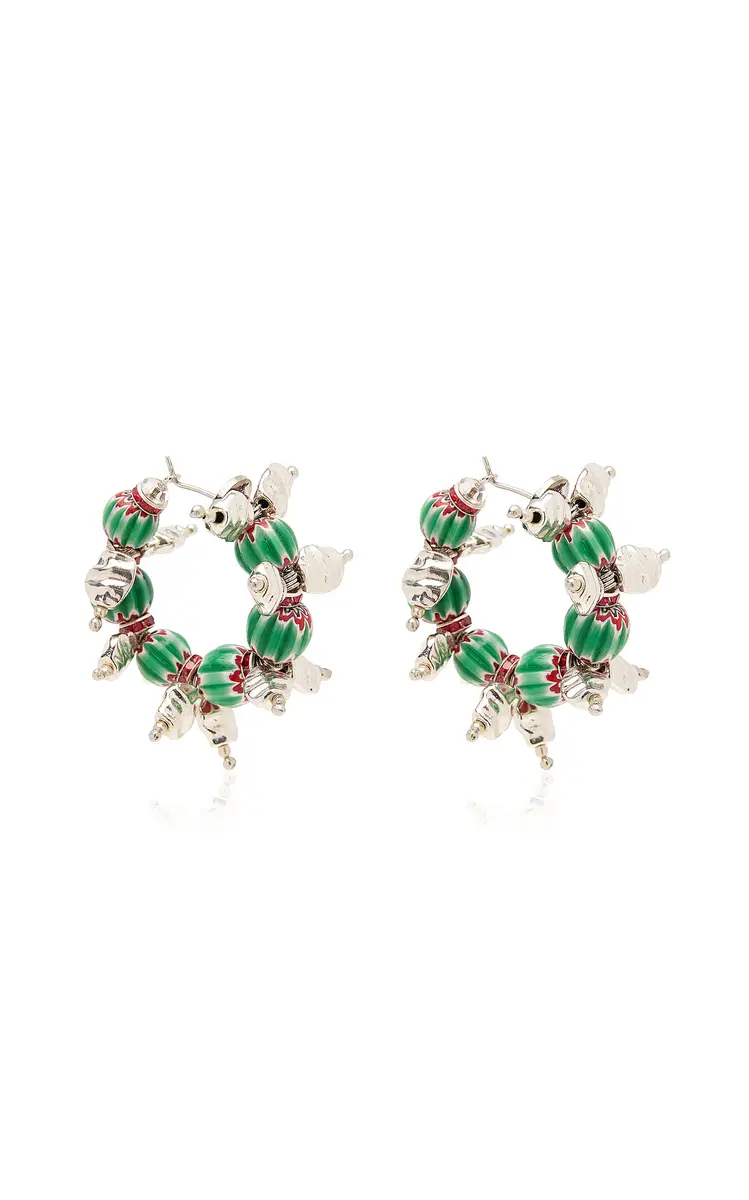 Dries Van Noten Beaded Hoop Earrings | Thumbnail 3