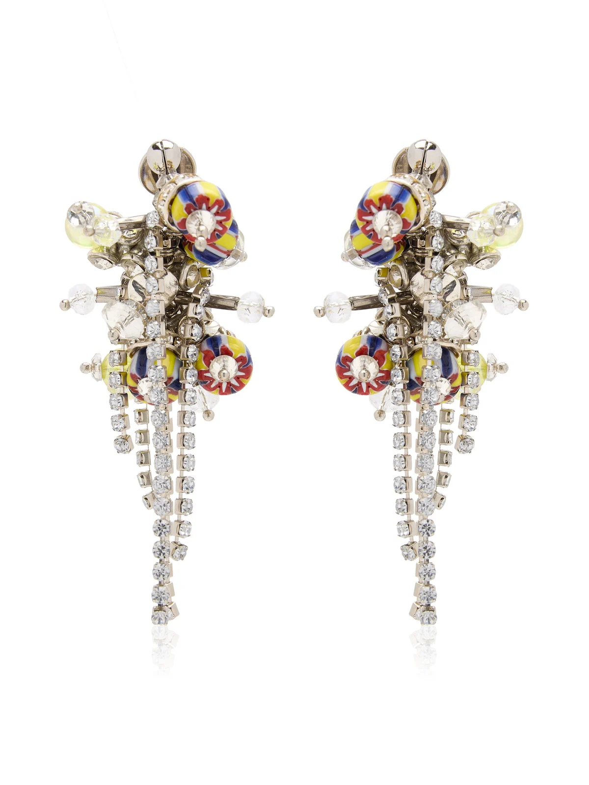 Dries Van Noten Crystal and Bead Earrings