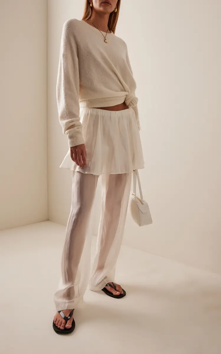 The Garment Gilian Skirt-Overlay Organza Peplum Pants | Thumbnail 2