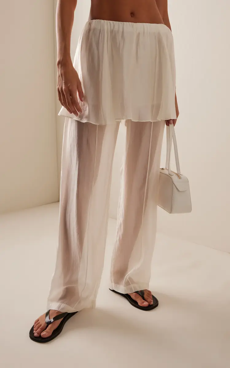 The Garment Gilian Skirt-Overlay Organza Peplum Pants | Thumbnail 3