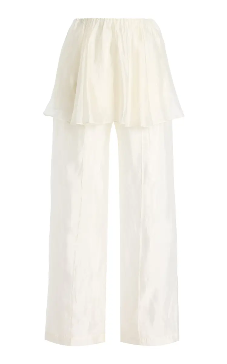 The Garment Gilian Skirt-Overlay Organza Peplum Pants | Thumbnail 8