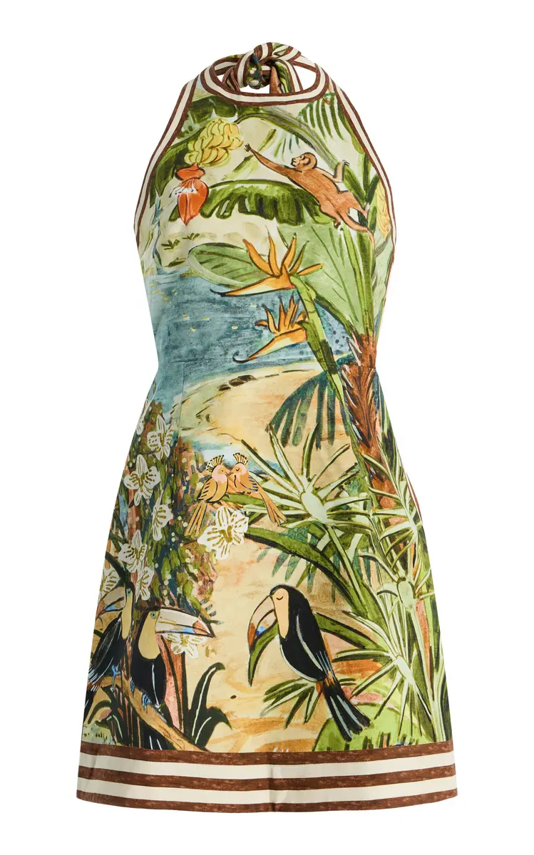 ALÉMAIS Toucan Tango Organic Cotton Halter Mini Dress | Thumbnail 6 ALÉMAIS Toucan Tango Organic Cotton Halter Mini Dress | Thumbnail 6