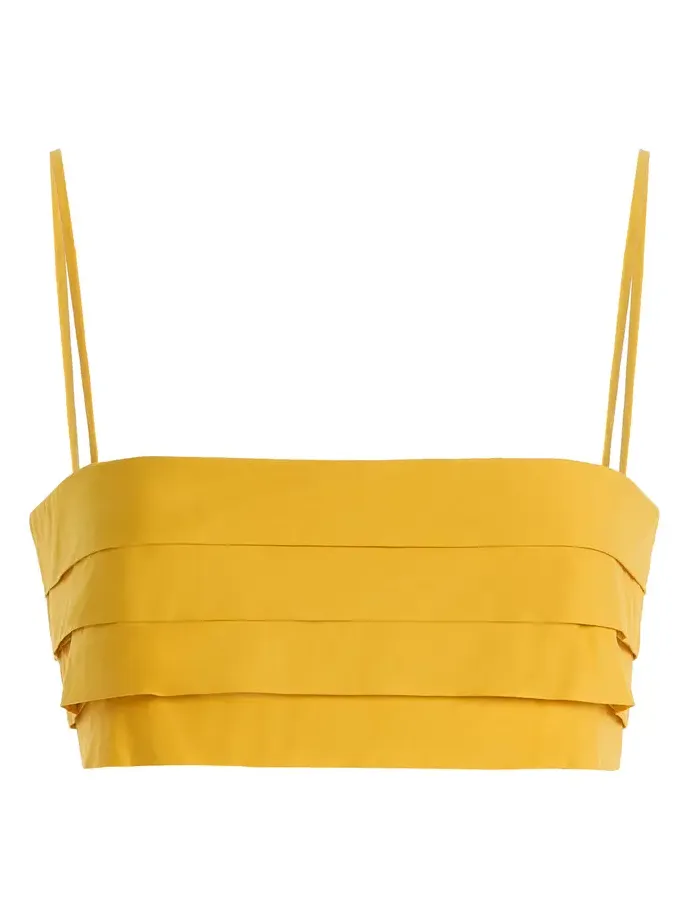 Mokshini Tiered Organic Cotton Crop Top Mokshini Tiered Organic Cotton Crop Top