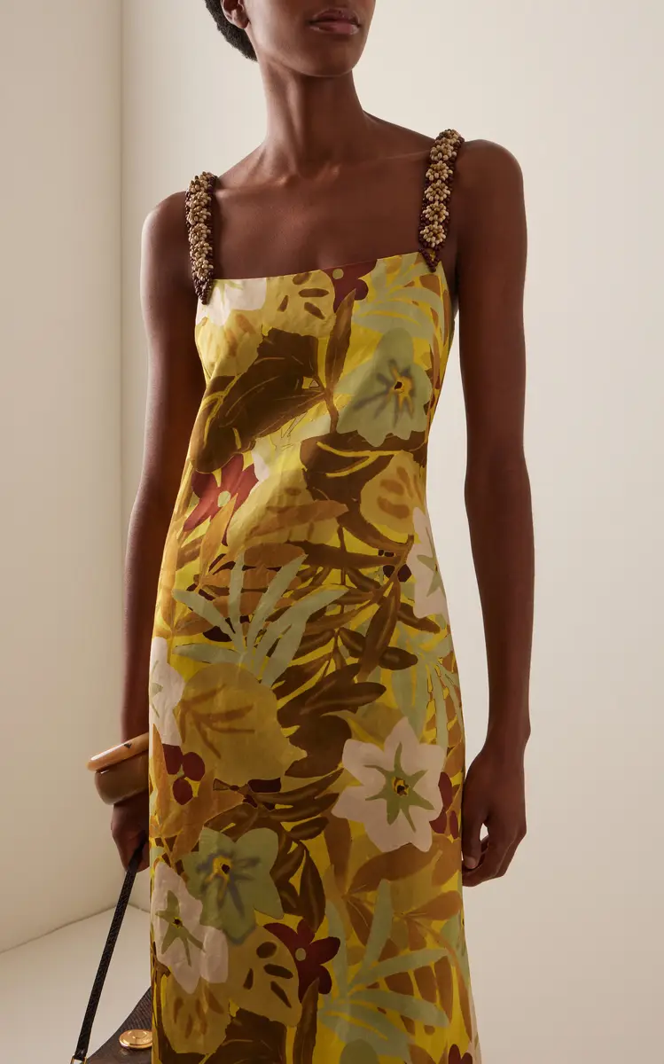 ALÉMAIS Printed Linen-Blend Maxi Dress | Thumbnail 2 ALÉMAIS Printed Linen-Blend Maxi Dress | Thumbnail 2