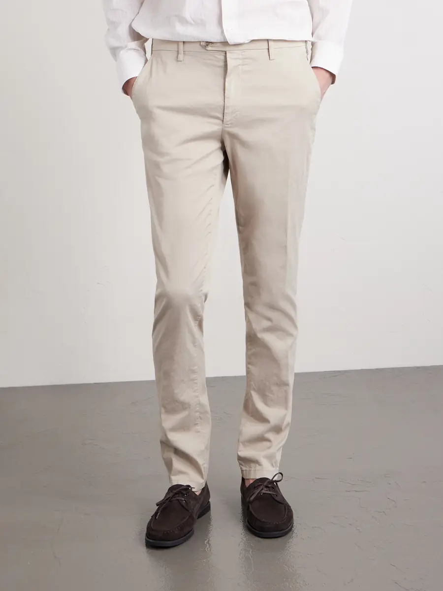 Canali Tapered Cotton-Blend Twill Chinos - Men | Thumbnail 3