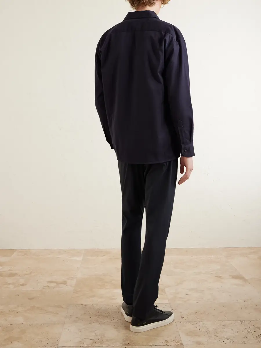 HERNO Tapered Pleated Stretch-Twill Trousers - Men | Thumbnail 4
