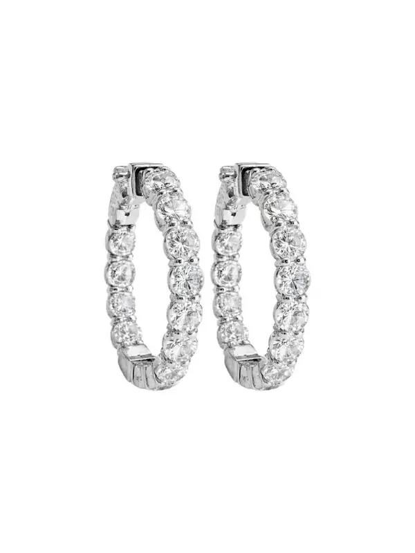 4.89ct Diamond 18K Gold Inside Out Hoop Earrings