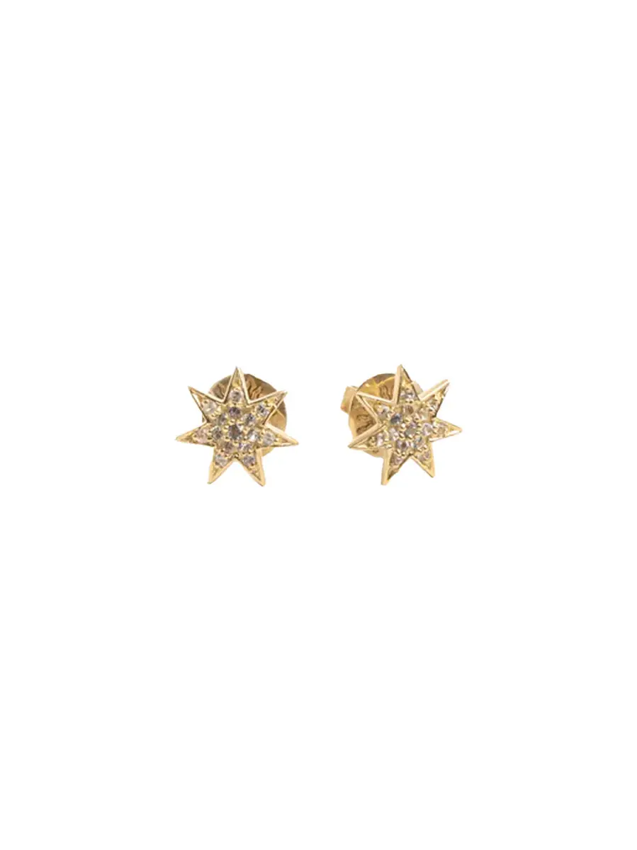 Surya and the Moon Small Surya Star Earrings | Image 1 Surya and the Moon Small Surya Star Earrings | Image 1