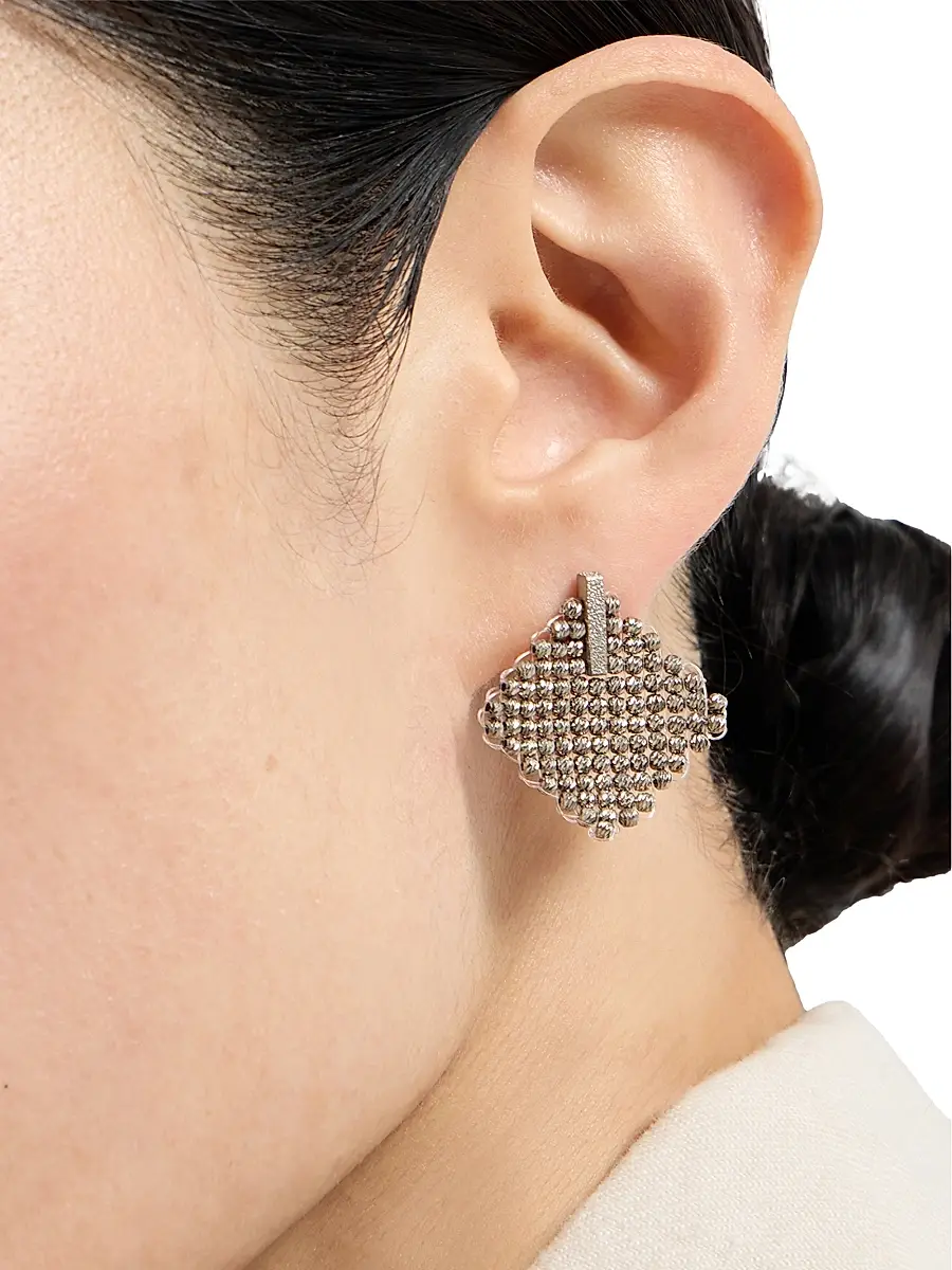 Brunello Cucinelli Women's Sterling Silver Earrings - Silver | Thumbnail 2 Brunello Cucinelli Women's Sterling Silver Earrings - Silver | Thumbnail 2