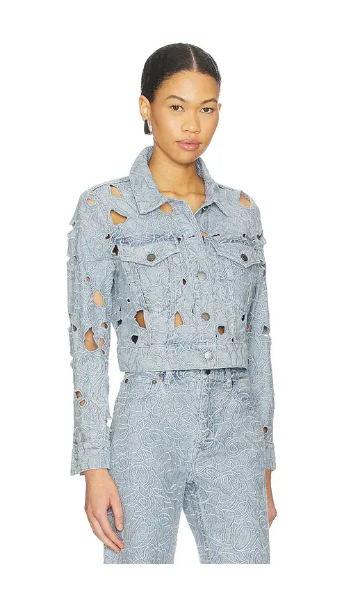 Alice + Olivia Alice + Olivia Chloe Denim Jacket | Thumbnail 2 Alice + Olivia Alice + Olivia Chloe Denim Jacket | Thumbnail 2