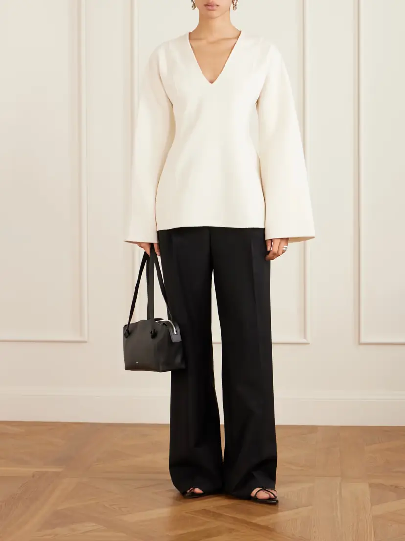 RÓHE Paneled Wool Blouse | Thumbnail 2 RÓHE Paneled Wool Blouse | Thumbnail 2