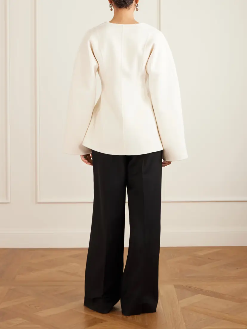 RÓHE Paneled Wool Blouse | Thumbnail 3 RÓHE Paneled Wool Blouse | Thumbnail 3