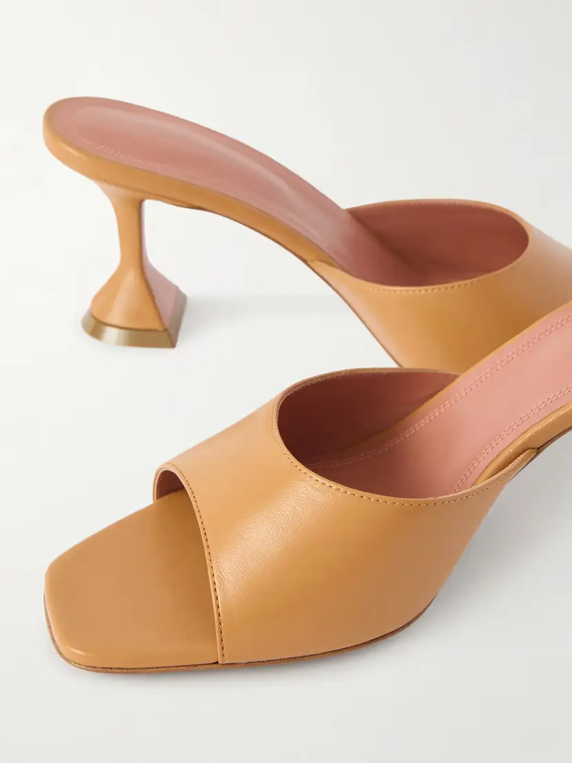Amina Muaddi Lupita Leather Mules | Thumbnail 5 Amina Muaddi Lupita Leather Mules | Thumbnail 5