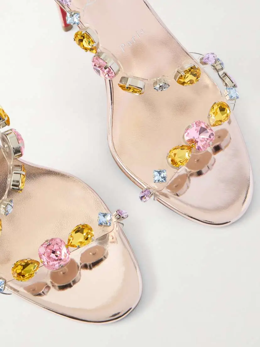 Christian Louboutin Rosa Z 100 Embellished Pvc Sandals | Thumbnail 5 Christian Louboutin Rosa Z 100 Embellished Pvc Sandals | Thumbnail 5