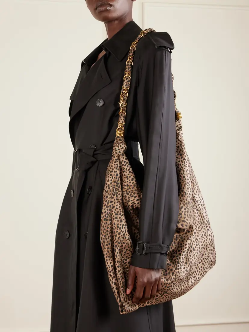 Saint Laurent Amalia Medium Leopard-print Silk-satin Tote | Thumbnail 2 Saint Laurent Amalia Medium Leopard-print Silk-satin Tote | Thumbnail 2