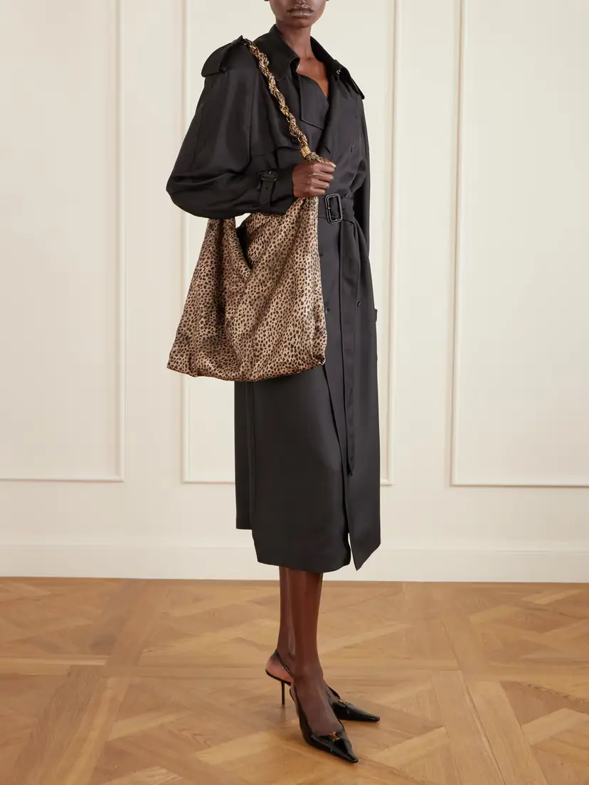 Saint Laurent Amalia Medium Leopard-print Silk-satin Tote | Thumbnail 3 Saint Laurent Amalia Medium Leopard-print Silk-satin Tote | Thumbnail 3