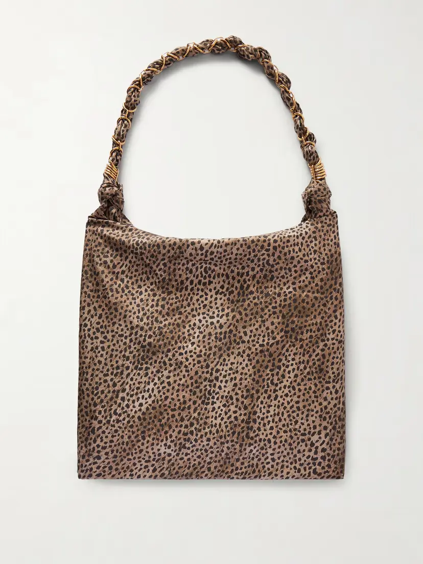 Saint Laurent Amalia Medium Leopard-print Silk-satin Tote | Thumbnail 4 Saint Laurent Amalia Medium Leopard-print Silk-satin Tote | Thumbnail 4