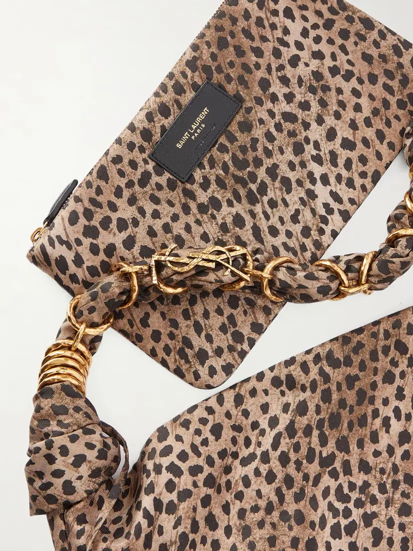 Saint Laurent Amalia Medium Leopard-print Silk-satin Tote | Thumbnail 5 Saint Laurent Amalia Medium Leopard-print Silk-satin Tote | Thumbnail 5