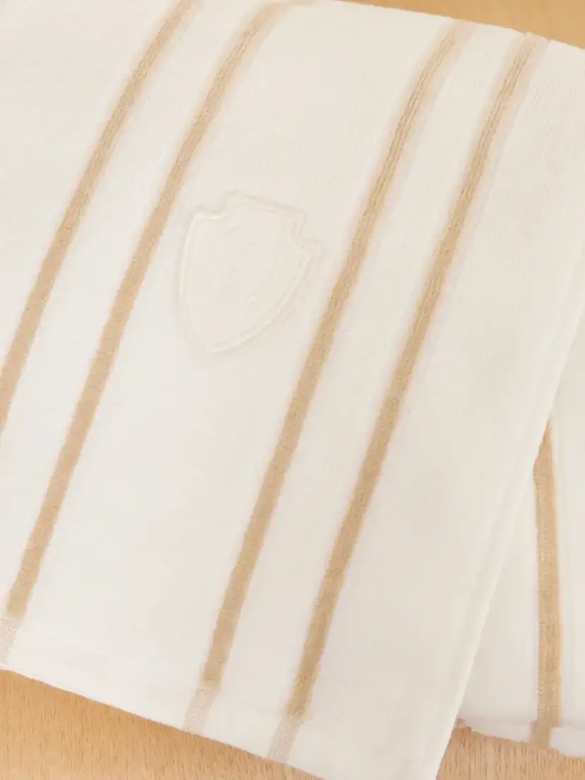 Brunello Cucinelli Embroidered Striped Cotton-terry Beach Towel | Thumbnail 3 Brunello Cucinelli Embroidered Striped Cotton-terry Beach Towel | Thumbnail 3