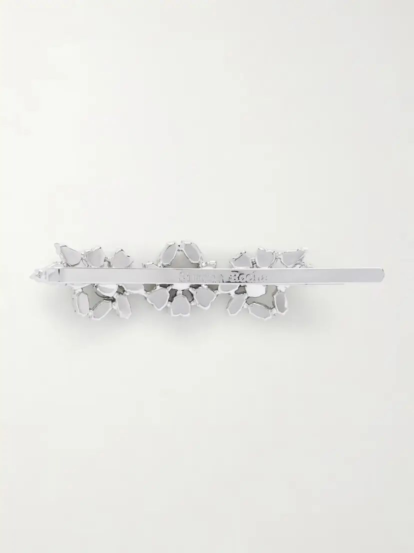Simone Rocha Heartbloom Silver-tone Crystal Hair Slide | Thumbnail 3