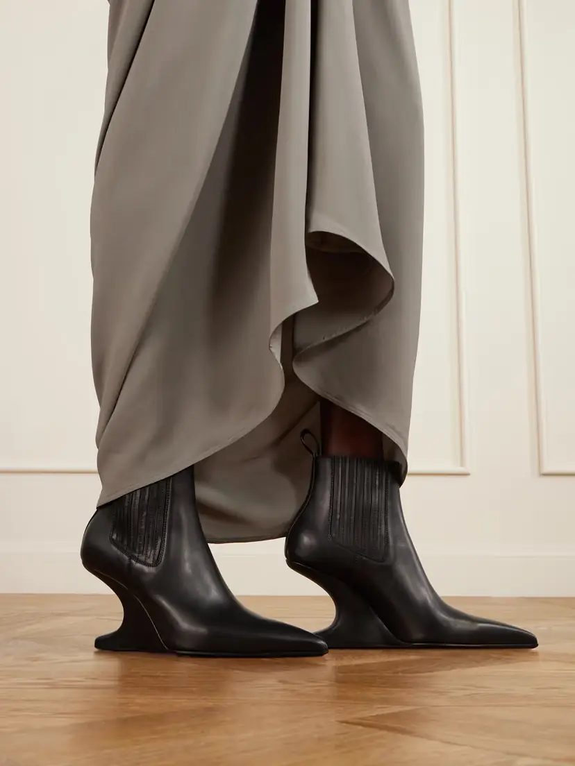Rick Owens Cantilever Leather Ankle Boots | Thumbnail 2