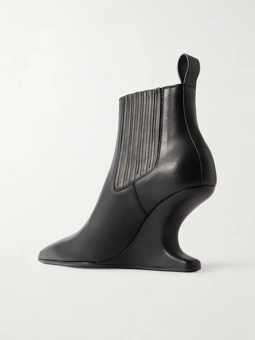Rick Owens Cantilever Leather Ankle Boots | Thumbnail 3