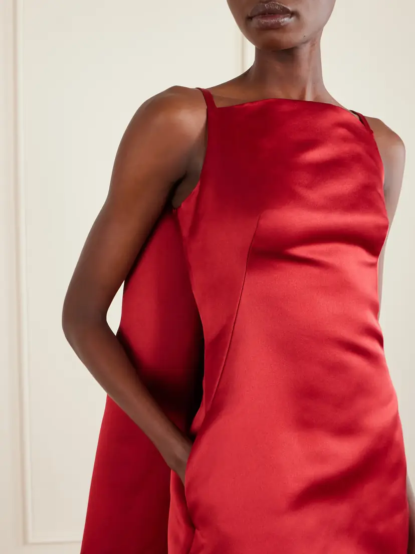 Givenchy Cape-effect Silk-satin Mini Dress | Thumbnail 4