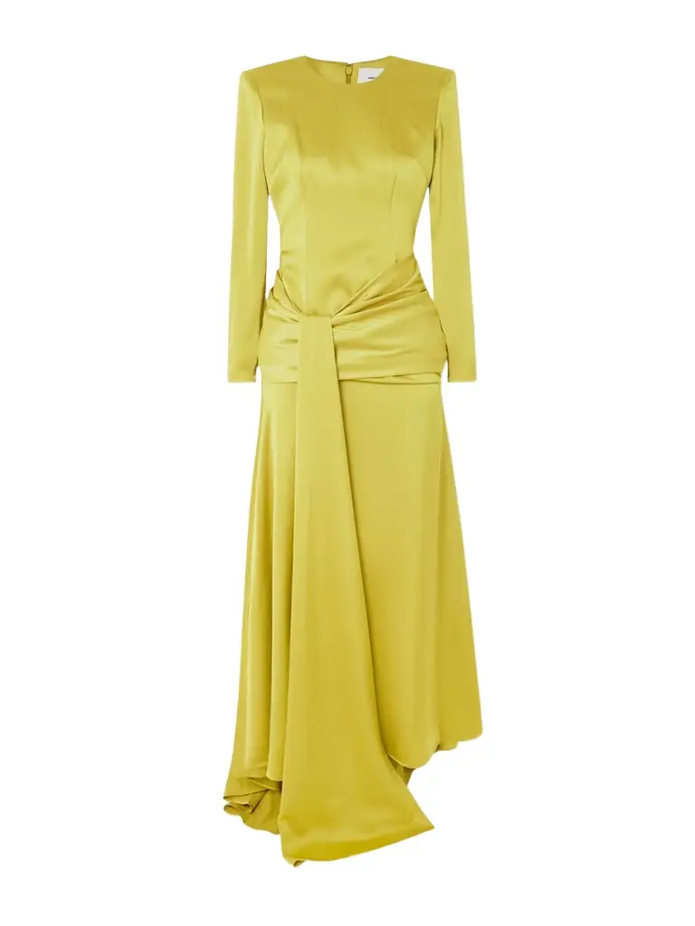 Alex Perry Draped Satin-crepe Gown | Image 1 Alex Perry Draped Satin-crepe Gown | Image 1