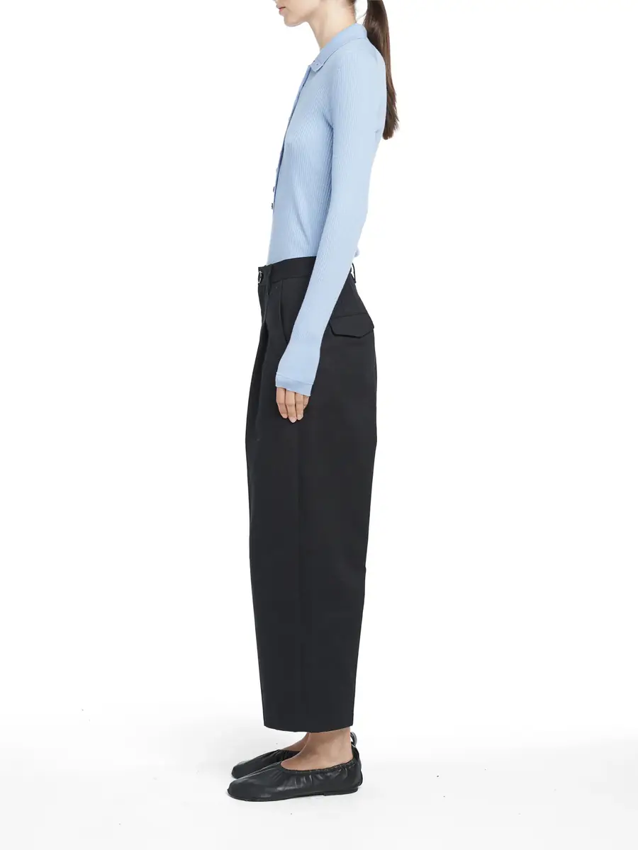Maria McManus Merino Wool Long Sleeve Tiny Button Polo | Thumbnail 2 Maria McManus Merino Wool Long Sleeve Tiny Button Polo | Thumbnail 2