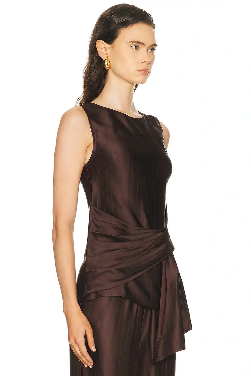 Loulou de Saison Fonda Draped Asymmetric Top | Thumbnail 2 Loulou de Saison Fonda Draped Asymmetric Top | Thumbnail 2