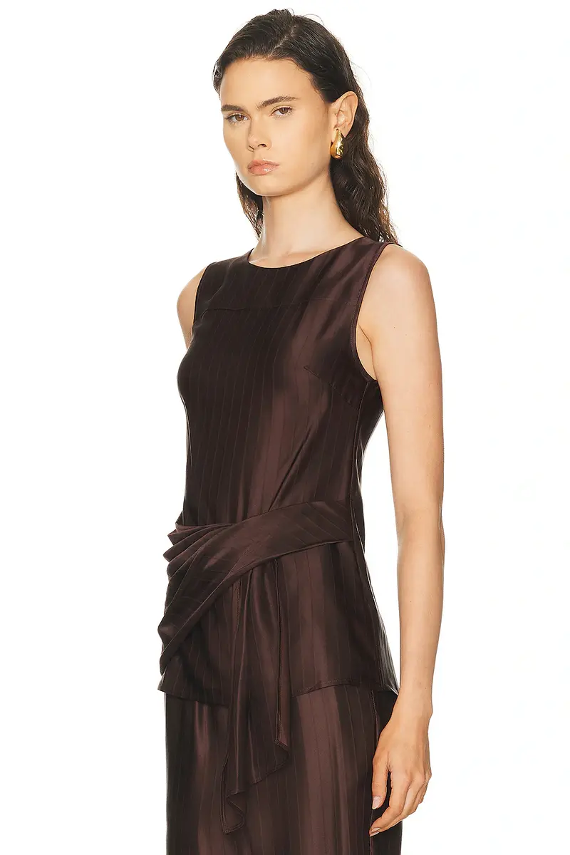Loulou de Saison Fonda Draped Asymmetric Top | Thumbnail 3 Loulou de Saison Fonda Draped Asymmetric Top | Thumbnail 3