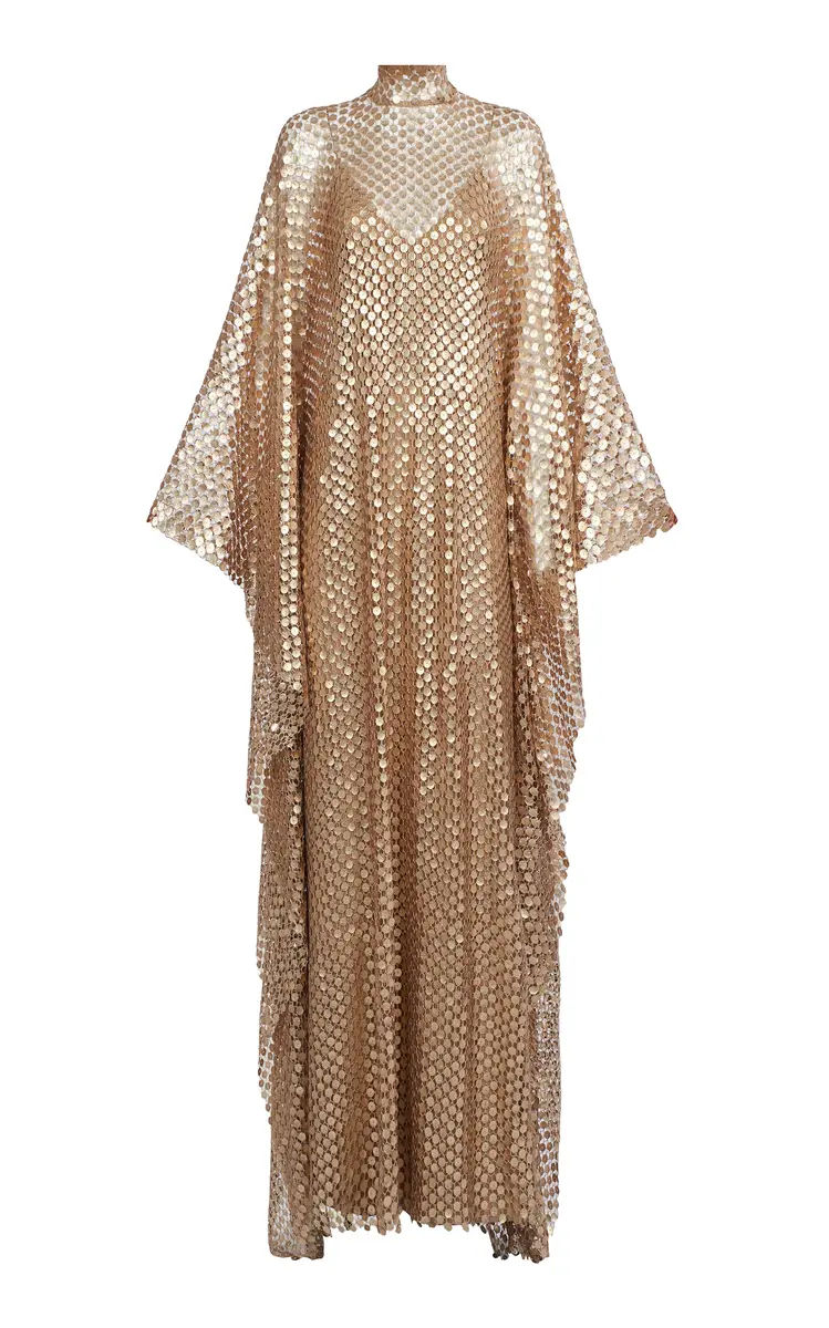 Deserto Sequined Net Caftan Dress
