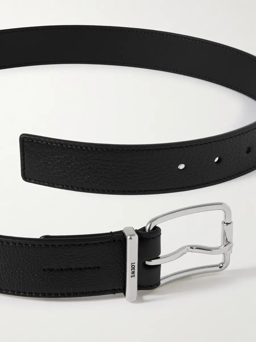 Loewe Essential 3.2cm Full-Grain Leather Belt - Men | Thumbnail 2