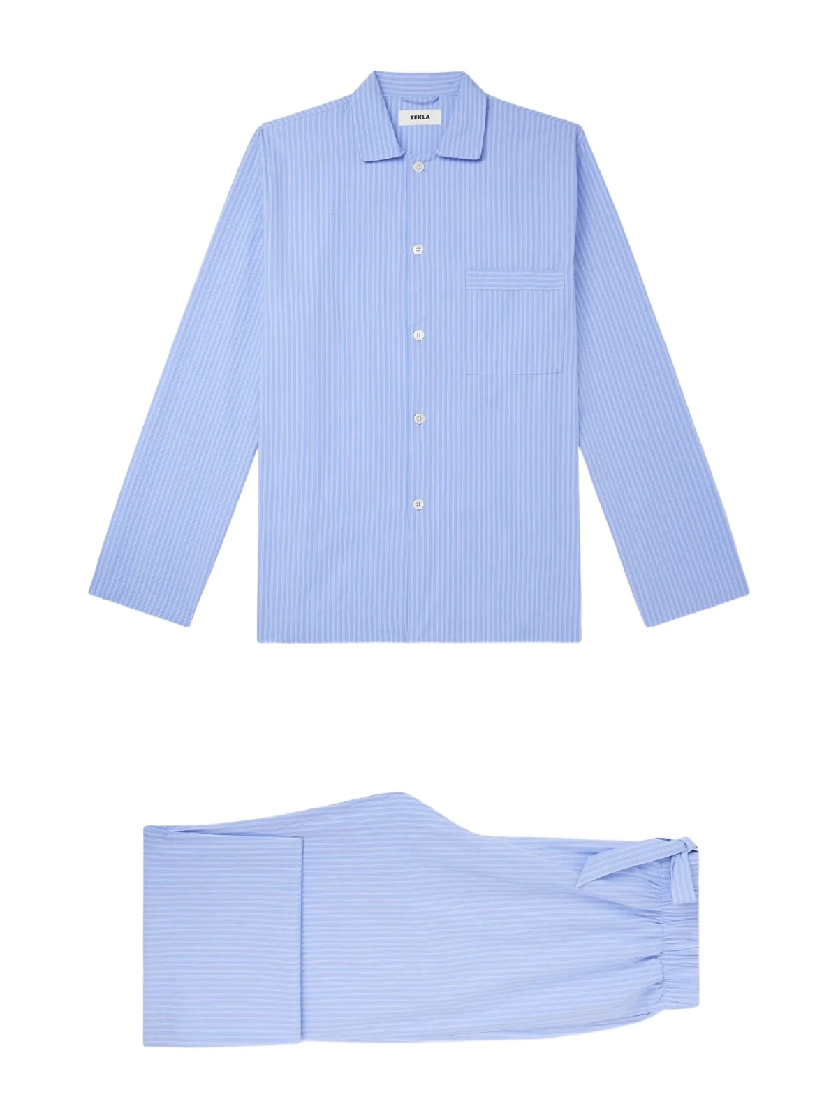 Striped Organic Cotton-Poplin Pyjamas - Men Striped Organic Cotton-Poplin Pyjamas - Men