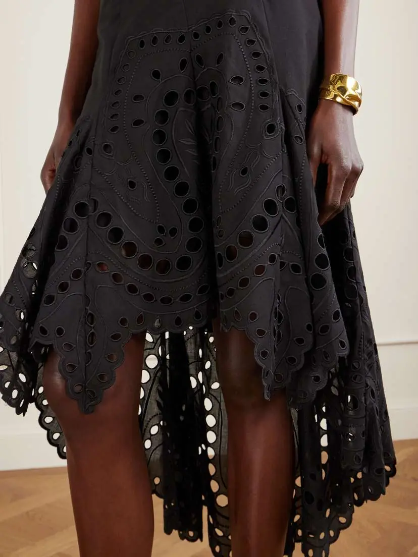 Charo Ruiz Finn Broderie Anglaise Cotton-blend Midi Skirt | Thumbnail 5 Charo Ruiz Finn Broderie Anglaise Cotton-blend Midi Skirt | Thumbnail 5