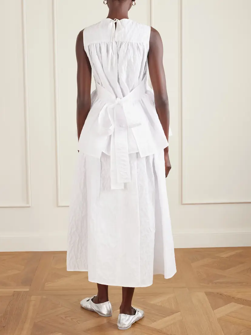 Cecilie Bahnsen Margueritte Embroidered Cotton-blend Cloqué Peplum Top | Thumbnail 3 Cecilie Bahnsen Margueritte Embroidered Cotton-blend Cloqué Peplum Top | Thumbnail 3