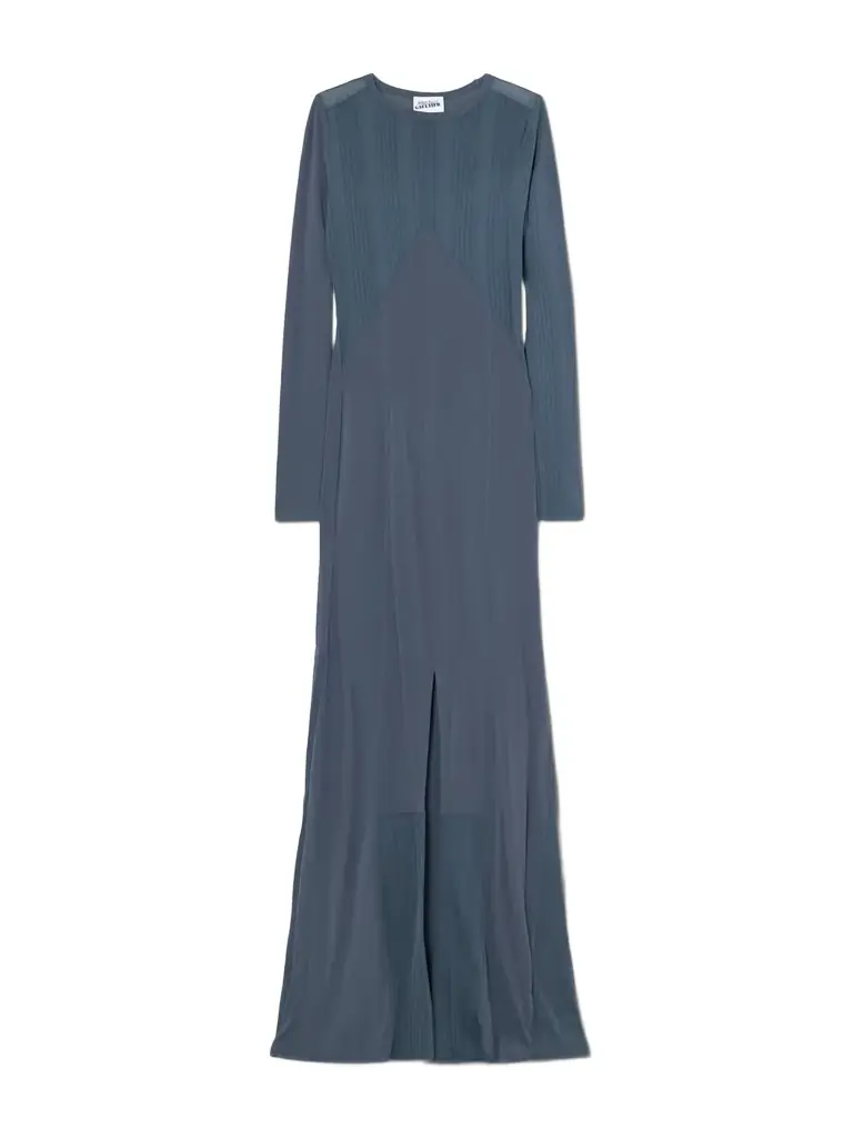 Jean Paul Gaultier Paneled Ribbed Stretch-jersey Maxi Dress | Image 1 Jean Paul Gaultier Paneled Ribbed Stretch-jersey Maxi Dress | Image 1