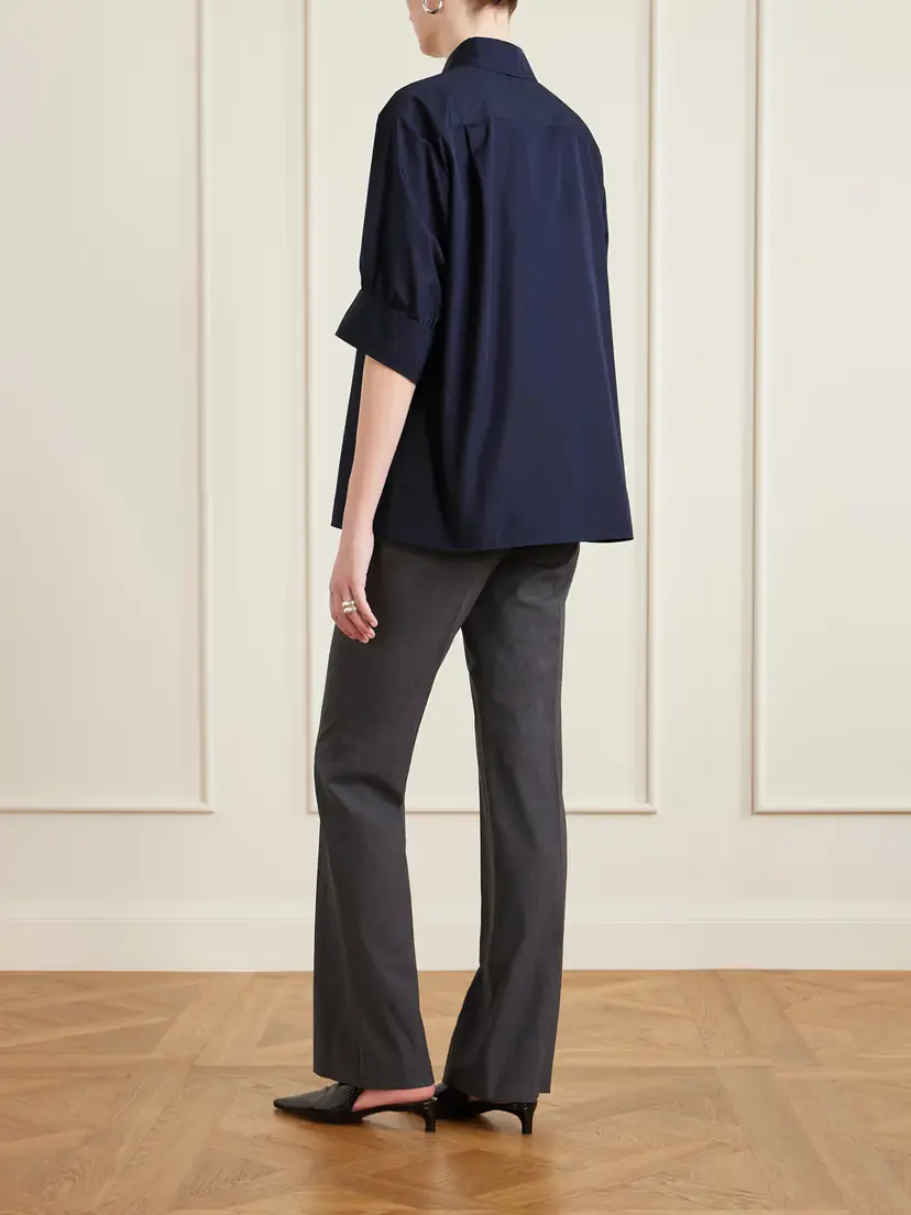 Jil Sander Gathered Cotton-poplin Shirt | Thumbnail 4 Jil Sander Gathered Cotton-poplin Shirt | Thumbnail 4