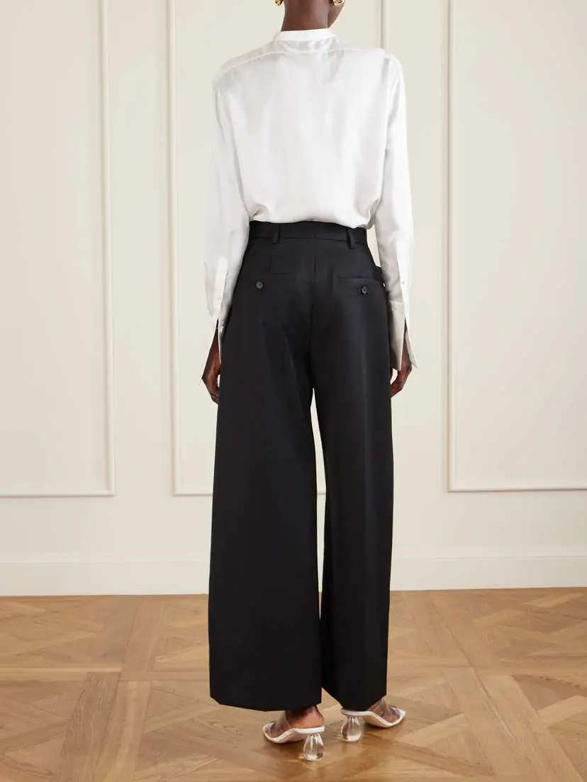 Simone Rocha Gathered Crepe Wide-leg Pants | Thumbnail 3 Simone Rocha Gathered Crepe Wide-leg Pants | Thumbnail 3