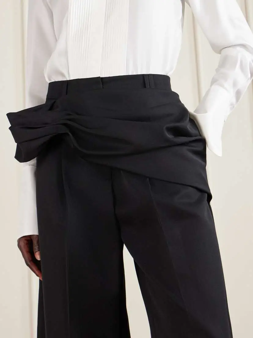 Simone Rocha Gathered Crepe Wide-leg Pants | Thumbnail 4 Simone Rocha Gathered Crepe Wide-leg Pants | Thumbnail 4