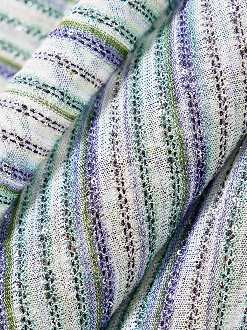 Missoni Sequin-trimmed Striped Metallic Crochet-knit Wrap | Thumbnail 3 Missoni Sequin-trimmed Striped Metallic Crochet-knit Wrap | Thumbnail 3