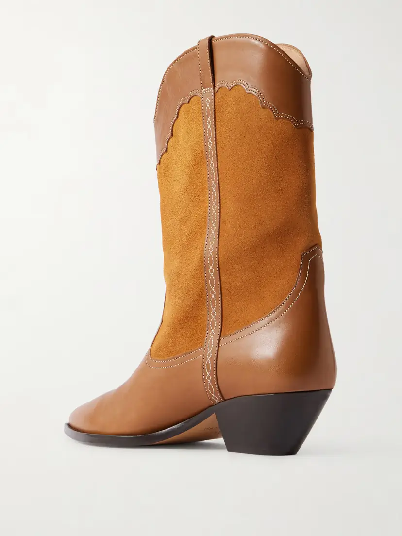 Isabel Marant Duerto Embroidered Suede And Leather Ankle Boots | Thumbnail 3 Isabel Marant Duerto Embroidered Suede And Leather Ankle Boots | Thumbnail 3