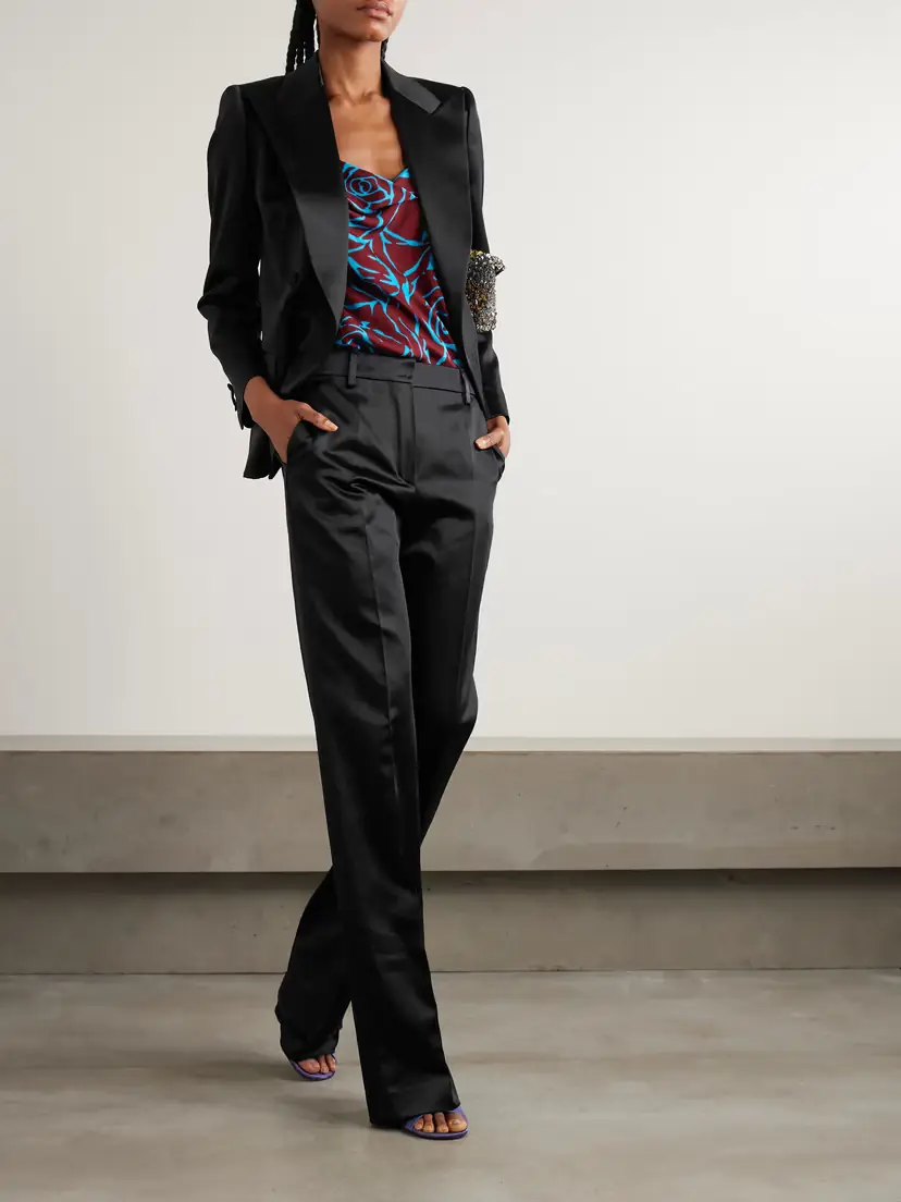 Dries Van Noten Washed Cotton-blend Satin Slim-leg Pants | Thumbnail 2 Dries Van Noten Washed Cotton-blend Satin Slim-leg Pants | Thumbnail 2
