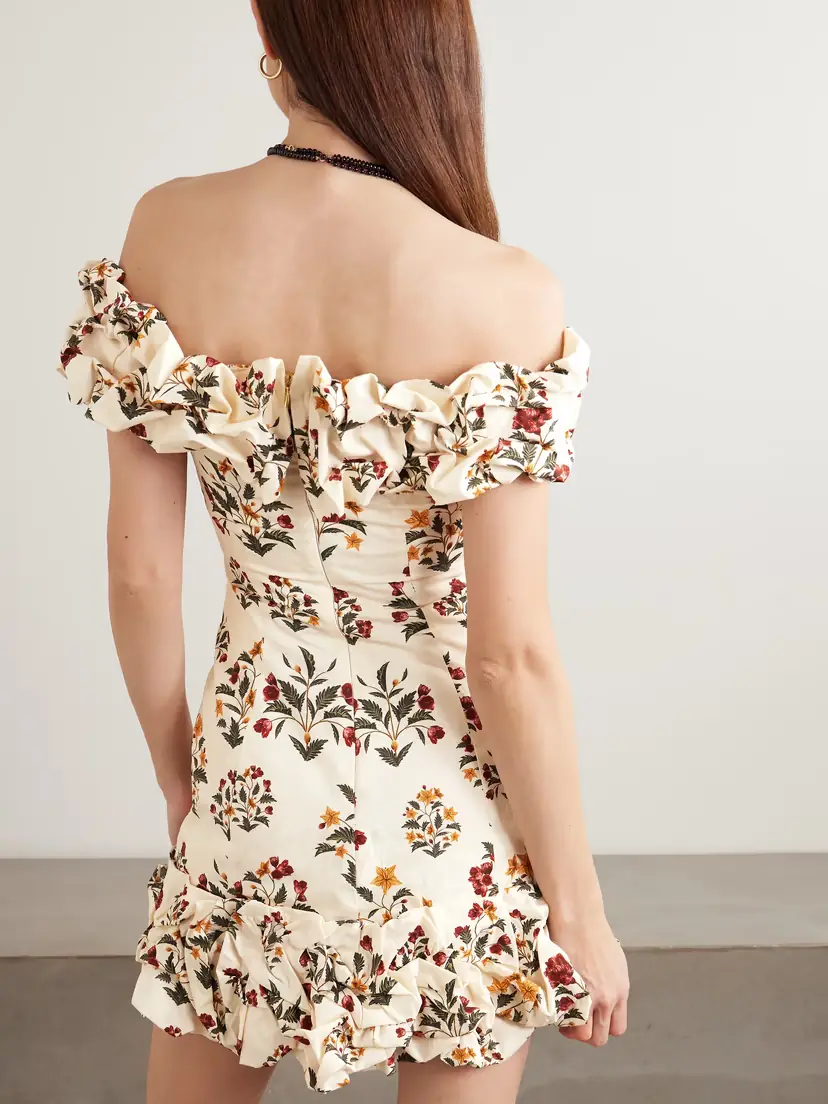 Agua by Agua Bendita Jardín Andes Ruffled Floral-print Cotton-poplin Mini Dress | Thumbnail 3